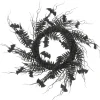 Kirkland's Home Black Fern Swirl Bats Halloween Wreath- Wreaths