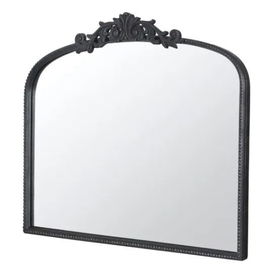 Kirkland's Home Black Floral Scroll Wall Mirror- Decorative Mirrors