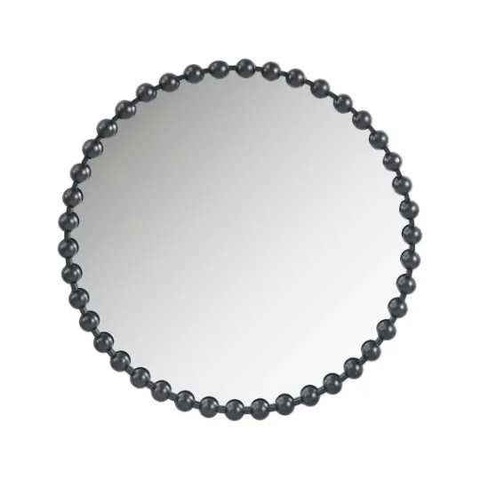 Kirkland's Home Black Foiled Beaded Wall Mirror, 36 In.- Decorative Mirrors