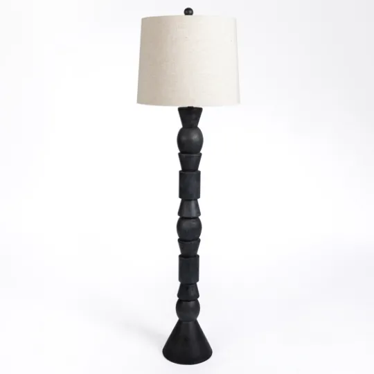 Kirkland's Home Black Geometric Floor Lamp- Floor Lamps