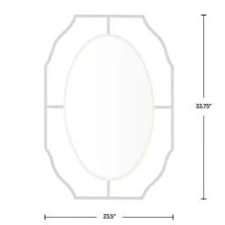 Kirkland's Home Black Gold Scalloped Oval Frame Wall Mirror- Decorative Mirrors