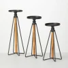 Kirkland's Home Black Hairpin 3-Pc. Pillar Candle Holder Set- Candle Holders
