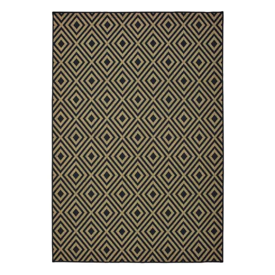 Kirkland's Home Black Haydn Outdoor Area Rug, 5X7- Outdoor Rugs