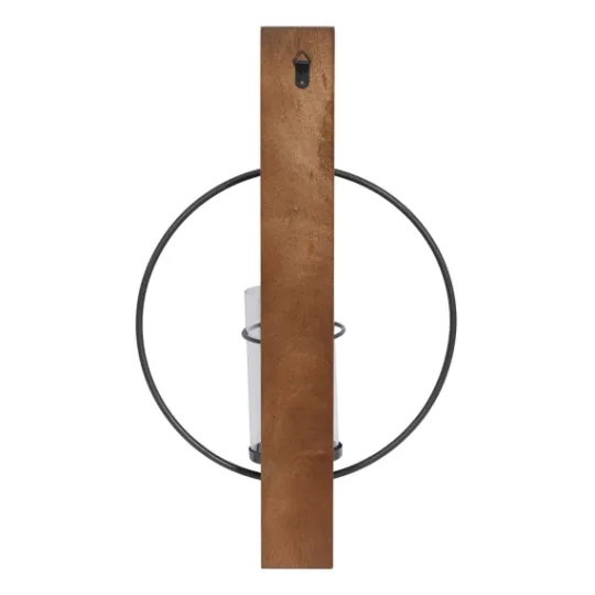Kirkland's Home Black Hoop Glass Sleeve Wall Sconce, 24 In.- Sconces