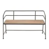 Kirkland's Home Black Iron And Wooden Seat Industrial Bench- Benches & Ottomans