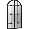 Kirkland's Home Black Iron Arched Windowpane Mirror- Decorative Mirrors