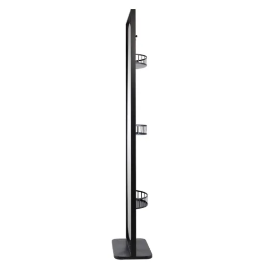 Kirkland's Home Black Iron Swivel Floor Mirror With Shelves- Full Length & Floor Mirrors