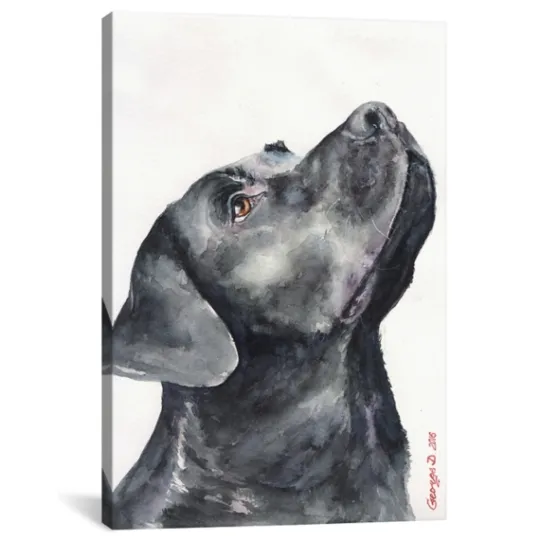 Kirkland's Home Black Labrador Giclee Canvas Art Print, 18X26- Canvas Art