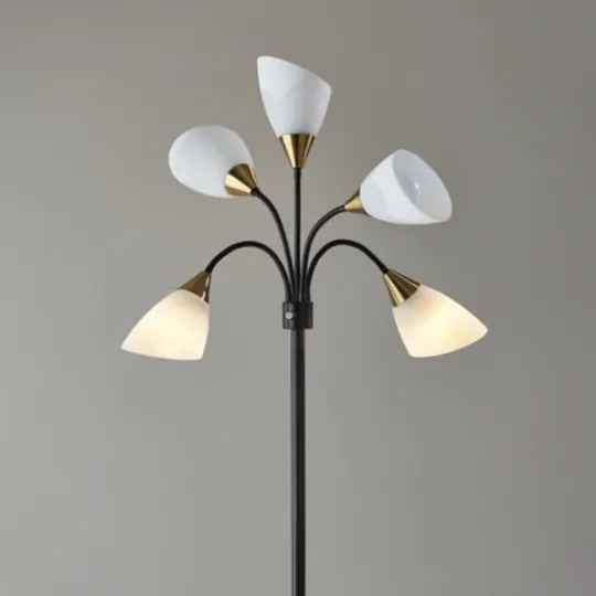 Kirkland's Home Black 5-Light Adjustable Tree Floor Lamp- Floor Lamps