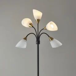 Kirkland's Home Black 5-Light Adjustable Tree Floor Lamp- Floor Lamps