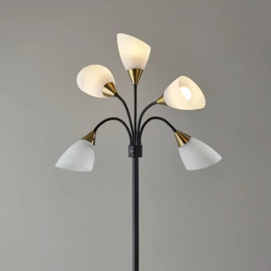 Kirkland's Home Black 5-Light Adjustable Tree Floor Lamp- Floor Lamps