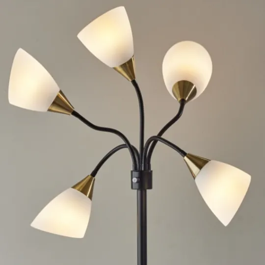 Kirkland's Home Black 5-Light Adjustable Tree Floor Lamp- Floor Lamps