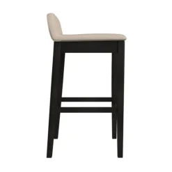 Kirkland's Home Black Lowback Padded Bar Stool- Bar Stools & Counter Height Stools
