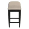 Kirkland's Home Black Lowback Padded Counter Stool- Bar Stools & Counter Height Stools