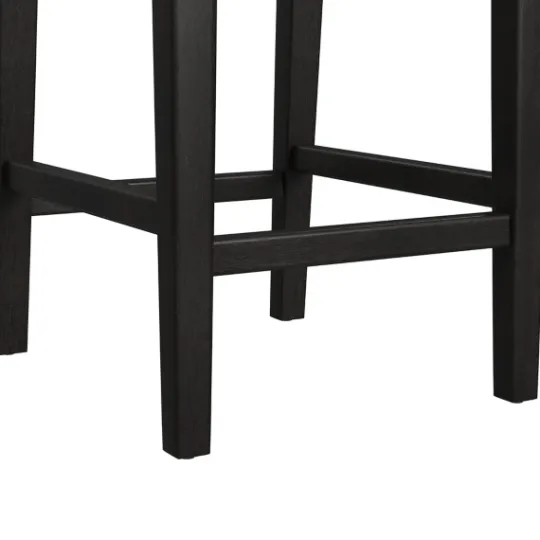 Kirkland's Home Black Lowback Padded Counter Stool- Bar Stools & Counter Height Stools