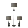 Kirkland's Home Black Lucas 3-Pc. Table And Floor Lamp Set- Table Lamps