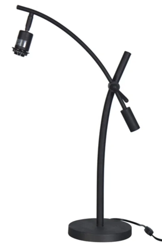 Kirkland's Home Black Metal Adjustable Task Shade Table Lamp- Table Lamps