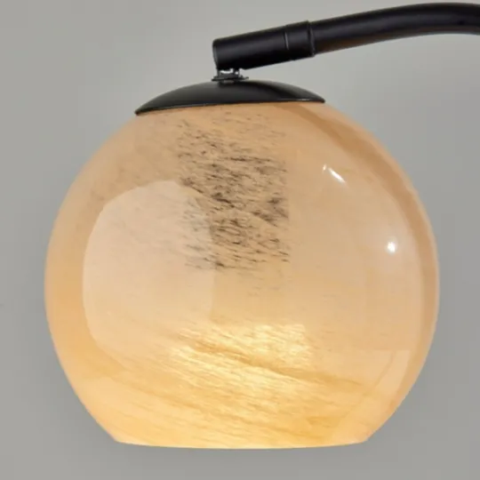Kirkland's Home Black Metal And Frosted Glass Globe Table Lamp- Table Lamps