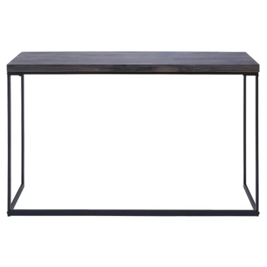 Kirkland's Home Black Metal And Wood Contemporary Console Table- Console Tables