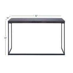 Kirkland's Home Black Metal And Wood Contemporary Console Table- Console Tables