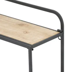 Kirkland's Home Black Metal And Wood 3-Tier Wall Shelf- Shelves