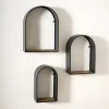 Kirkland's Home Black Metal Arch Shelves, Set Of 3- Shelves