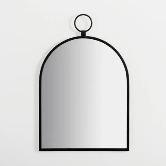 Kirkland's Home Black Metal Arched Wall Mirror- Decorative Mirrors