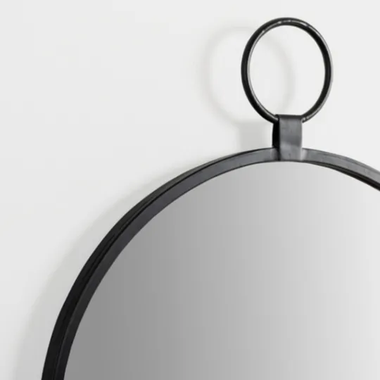 Kirkland's Home Black Metal Arched Wall Mirror- Decorative Mirrors