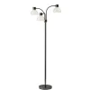Kirkland's Home Black Metal 3-Arm Frosted Shade Floor Lamp- Floor Lamps