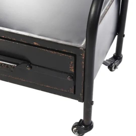 Kirkland's Home Black Metal Cheval Frame Mirror With Drawer- Full Length & Floor Mirrors