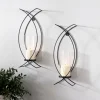 Kirkland's Home Black Metal Crisscross Sconces, Set Of 2- Sconces