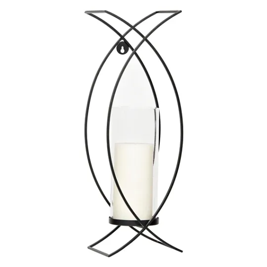 Kirkland's Home Black Metal Crisscross Sconces, Set Of 2- Sconces