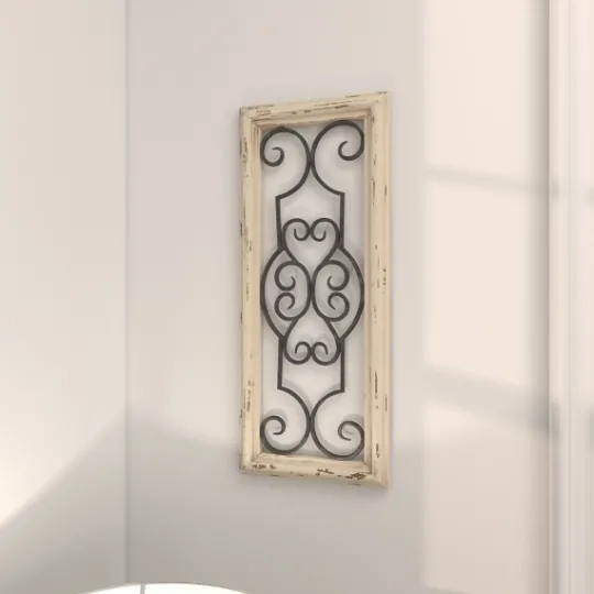 Kirkland's Home Black Metal Farmhouse Scroll Wall Plaque- Wall Plaques