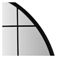 Kirkland's Home Black Metal Grid Frame Round Wall Mirror- Decorative Mirrors