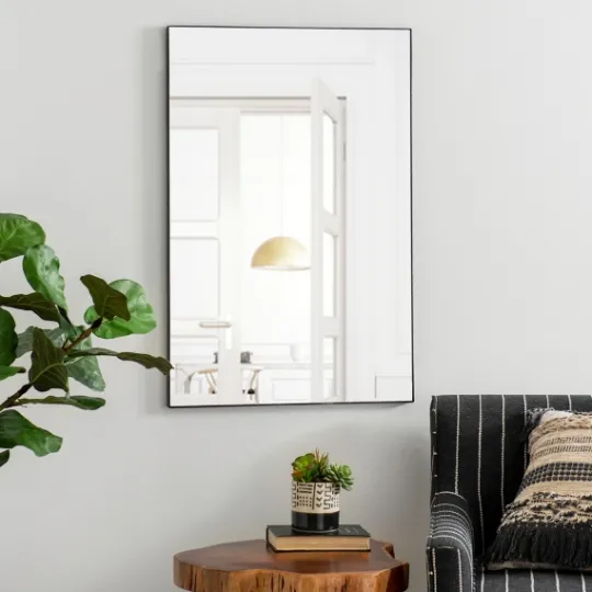 Kirkland's Home Black Metal Linear Mirror, 24X36- Decorative Mirrors