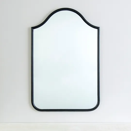 Kirkland's Home Black Metal Linear Wave Mirror- Framed Mirrors