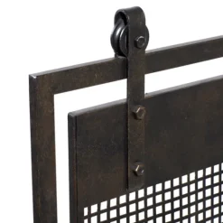 Kirkland's Home Black Metal Mesh Fireplace Screen- Fireplace Accessories