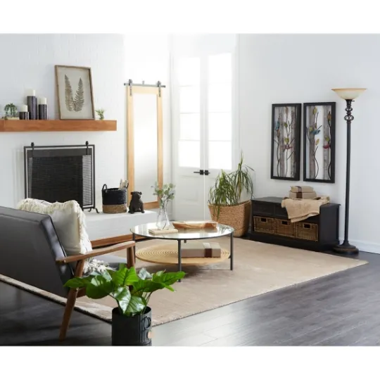 Kirkland's Home Black Metal Mesh Fireplace Screen- Fireplace Accessories