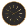 Kirkland's Home Black Metal Modern Thomas Wall Clock- Clocks