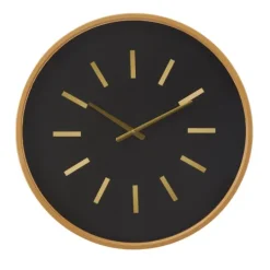 Kirkland's Home Black Metal Modern Thomas Wall Clock- Clocks