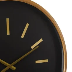 Kirkland's Home Black Metal Modern Thomas Wall Clock- Clocks