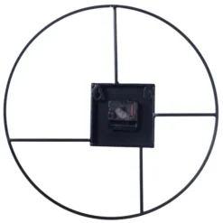Kirkland's Home Black Metal Open Back Abstract Wall Clock- Clocks