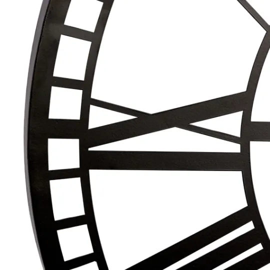 Kirkland's Home Black Metal Open Frame Wall Clock- Clocks