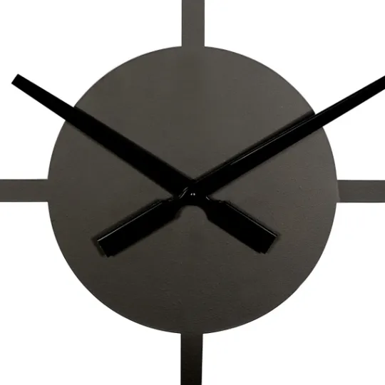 Kirkland's Home Black Metal Open Frame Wall Clock- Clocks