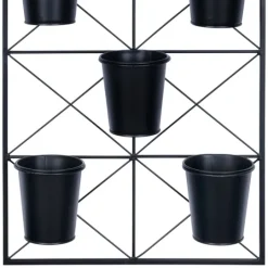 Kirkland's Home Black Metal Panel 5-Pot Wall Planter- Wall Storage