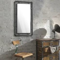 Kirkland's Home Black Metal Pipe Connected Mirror- Decorative Mirrors