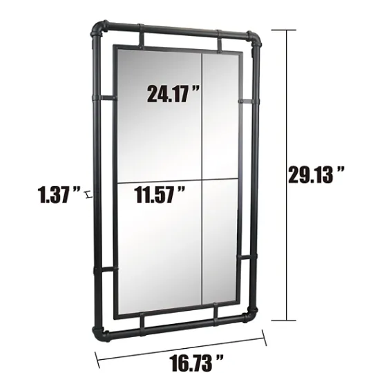 Kirkland's Home Black Metal Pipe Connected Mirror- Decorative Mirrors