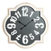 Kirkland's Home Black Metal Quatrefoil Farmhouse Wall Clock- Clocks
