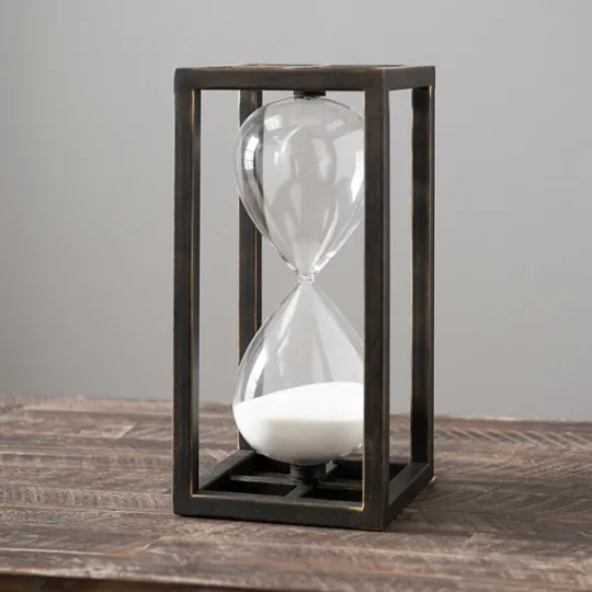 Kirkland's Home Black Metal Rectangle Hourglass, 12 In.- Decorative Accents