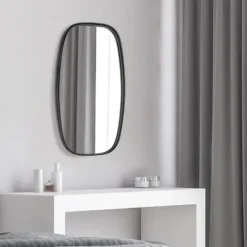 Kirkland's Home Black Metal Rectangular Wall Mirror, 18X31.5 In.- Decorative Mirrors